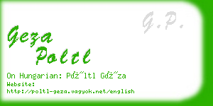 geza poltl business card